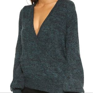 Free people slouchy wrap front sweater